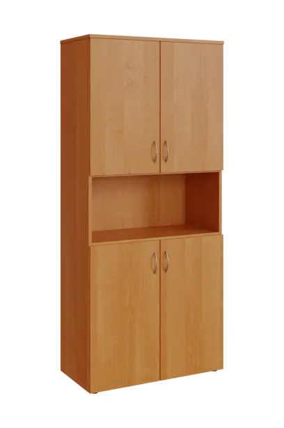 N 5 - 84DN kancelářská skříň, 4-dveřová/nika, 1800x800x400, olše jantar